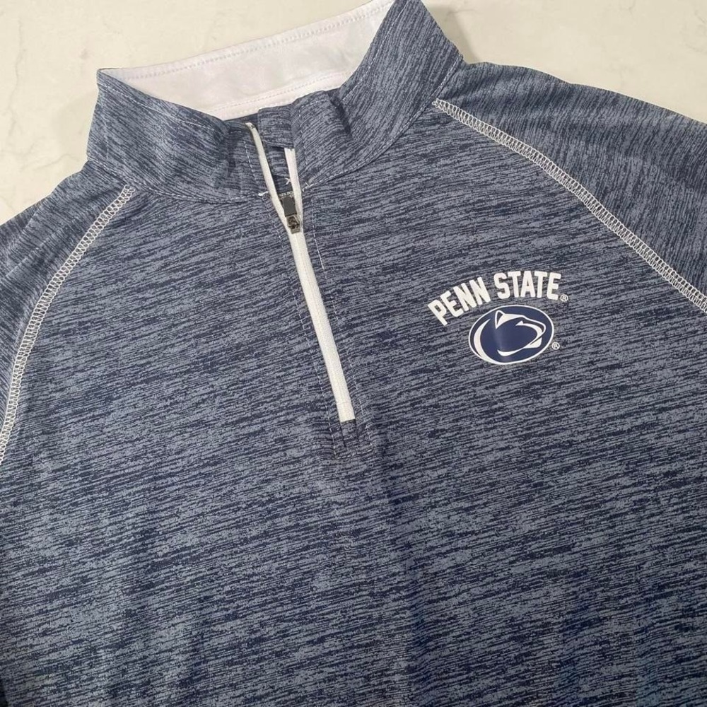 Penn State Women's 1/4 Zip Pullover‎ – Colosseum Blue Heathered Long Sleeve XXL